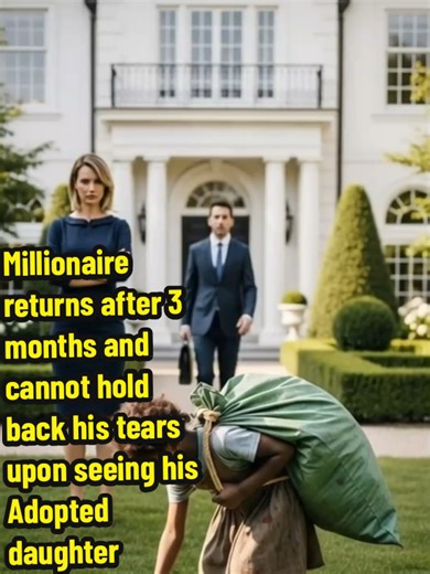 Millionaire returns after 3 months and cannot hold back his tears upon seeing his Adopted daughter millionaire and billionaire stories silent victory stories #millionairemindset #goodwords #million #american #moralstory