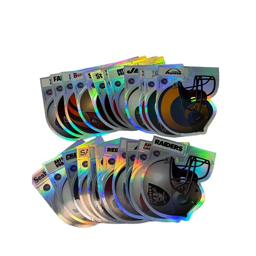 1988 NFL Vintage Holographic Helmet Sticker Lot– Officially Licensed NFL Product