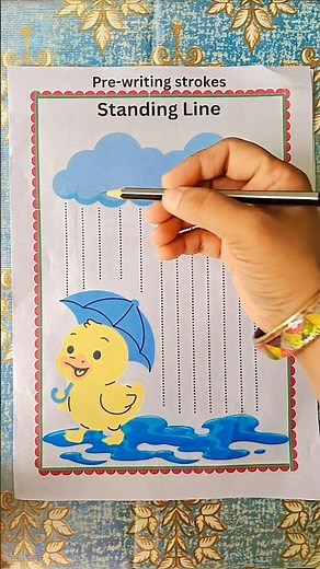 Part -2🌈 “Let’s Learn Standing Line Worksheet + Notebook Work for Nursery Kids”