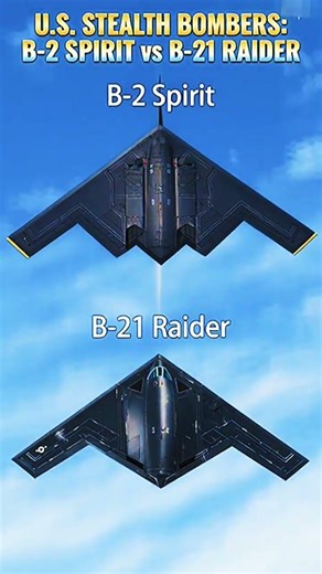B-2 Spirit vs B-21 Raider | America’s Most Secret Stealth Bombers Compared! #stealthbomber #fighter