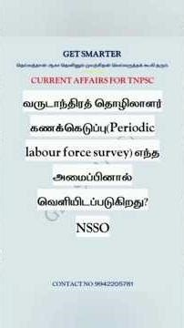 Current affairs for TNPSC exams @getsmarter100