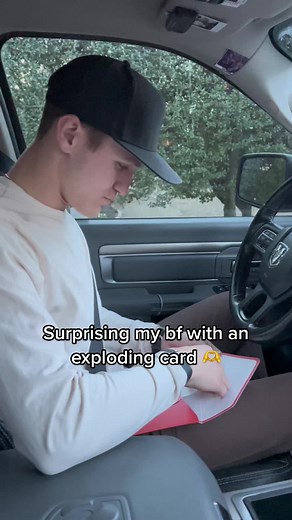 Surprising My Boyfriend with an Exploding Card Prank