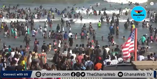 Watch as thousands celebrate Easter Monday at Dansoman, Labadi, Sakumono beaches