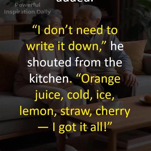 An elderly couple with poor memories were told by their doctor to start writing things down. | Powerful Inspiration Daily