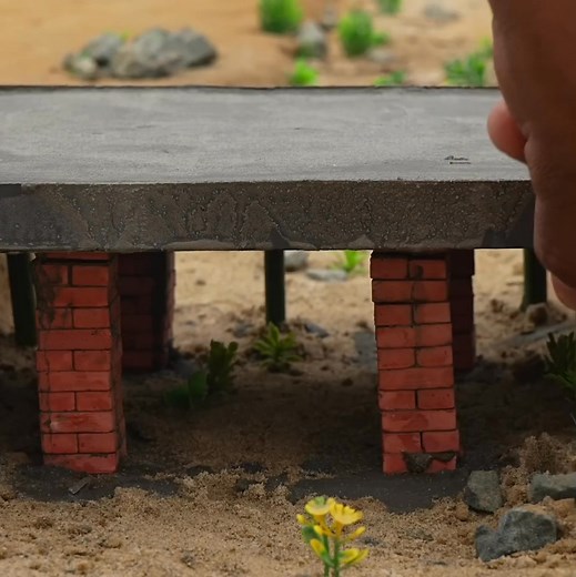 1.1M views · 28K reactions | Mini Heavy-Duty Truck Stuck on Bridge 勞 #MiniBuild #construction #fblifestyle | Mini Village | Facebook