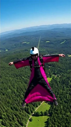 Soaring Above the Forest Wingsuit Adventure #FlightOfFreedom #HighSpeedWingsuit