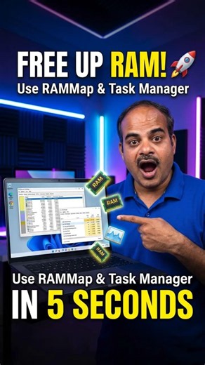 🚀 Free Up RAM Without Restarting Windows! | Microsoft RAMMap Trick #shorts #shortvideo #viral
