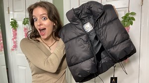 Watch Lightweight Cropped Puffer Jacket Vest! on Amazon Live