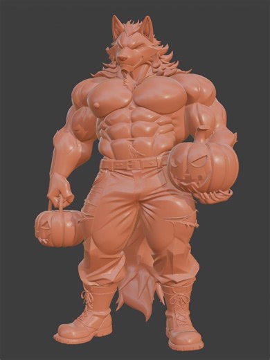 Muscular Wolf Figure STL – Furry Fantasy Character 3D Model (digital Download) - Etsy