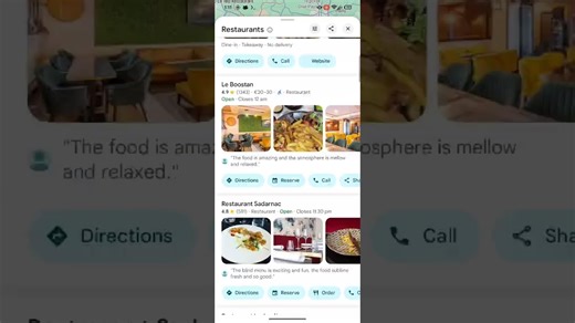 Google Maps - Quickly share a list of listings from search results