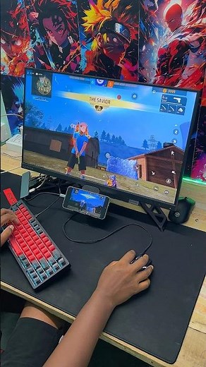 Mobile to Pro Setup!🔥Keyboard + Mouse Free Fire Gameplay | GG Mouse Pro Screencast on Monitor🎮📱
