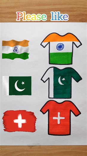 Indian flag pakistan flag switzerland flag draw#shorts#video❤