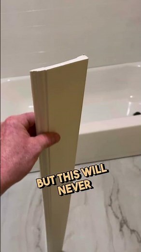 Installing PVC Baseboard in a Bathroom #diy #remodel #homeimprovement #bathroommakeover #baseboard