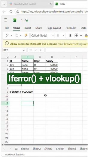 Excel IFERROR + VLOOKUP Tutorial | Handle Lookup Errors Like a Pro