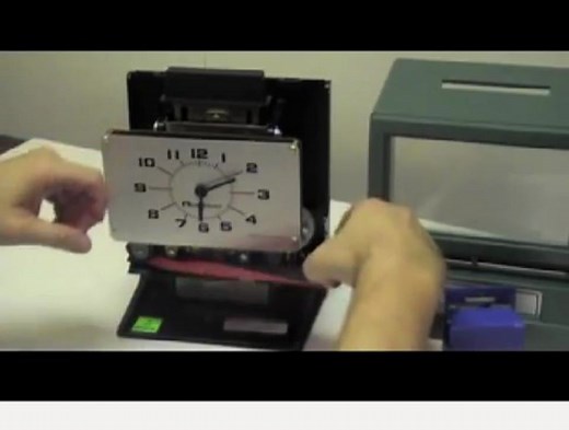 How to change the ribbon on the Acroprint Model 125 or Model 150 time clock