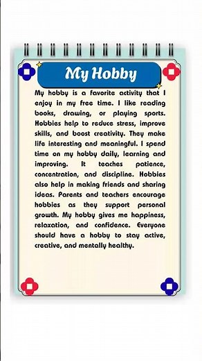 🔴My Hobby | My Hobby Essay | Essay On My Hobby | My Hobby Essay In English | My Hobby Essay Writing
