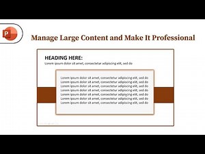 How to Manage Large Content and Make It Look Beautiful in PowerPoint