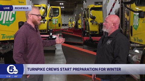 Ohio Turnpike prepares for winter with inspection of snow plows and equipment