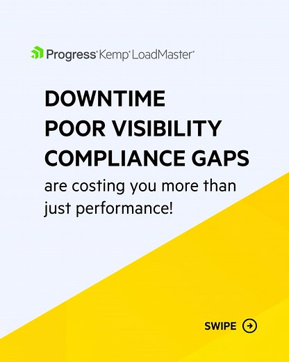 Load balancing isn’t just about availability anymore. It’s about visibility, security, and control. Progress Kemp LoadMaster helps you deliver resilient, compliant, and high-performing applications—at scale. https://prgress.co/47g1wWl | Progress Kemp