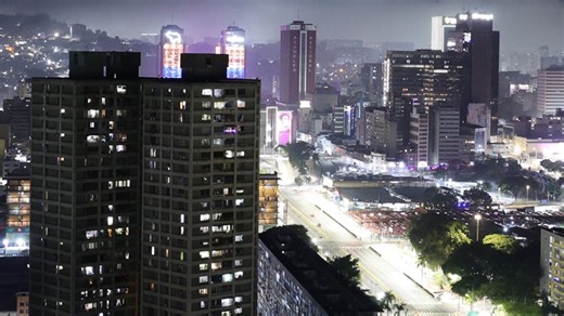 Venezuelan police open fire on unidentified drones