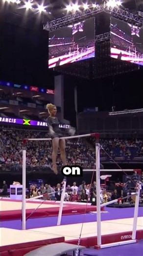 She stopped mid-routine… and got a PERFECT 10😂 #gymnastics #unevenbars