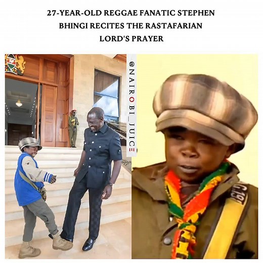 27-year-old Reggae Fanatic Stephen Bhingi recites the Rastafarian Lord's Prayer 🎥: Citizen TV #nairobijuice #viralkenya #trendingkenya🇰🇪 #stephenbhingi #rastafarian #kenyan | Nairobi Juice
