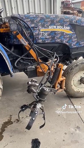 New Holland T150 Tractor Close-up View and Equipment