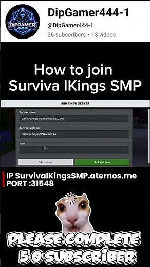 How To Join Survival Kings SMP Minecraft (Java + Bedrock) Server Join Tutorial #minecraftserver
