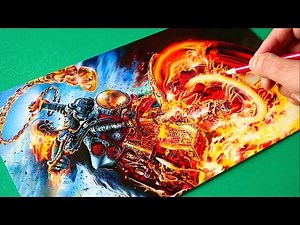 Drawing Ghost Rider (Special Thanks for 10k subs) | R.R. FineArt