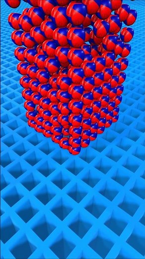 Perfect physics simulation of falling spheres #satisfying #3danimation #roblox #looping
