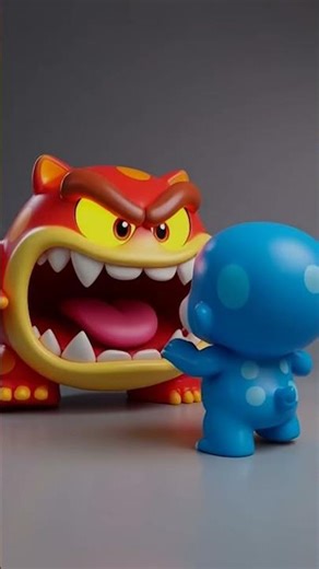 Cute But Aggressive Monster in a Perfect 3D Loop 🌀