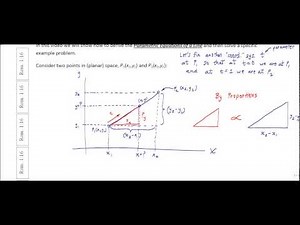 Derivation of Parametric Equations of a Line with Example