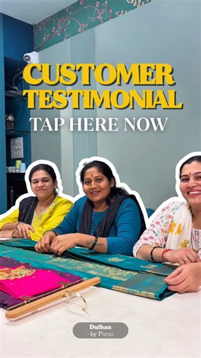 Dulhan By Paras on Instagram: "“10 years. Countless sarees. One trusted store.” 🤍 Sujata 🥰 has been shopping with Dulhan by Paras for over a decade — for one simple reason: ❤️ Wide variety of sarees ❤️ Affordable prices ❤️ Warm, helpful staff that truly cares Her words, not ours — “Do visit Dulhan by Paras.” Thank you, Sujata, for trusting us through every celebration 💫 📍 Visit Store: DULHAN BY PARAS KARJAT 👉🏻 DM or WhatsApp: 8888445899 ❤️ Follow @ for trending sarees collection! . . . . .
