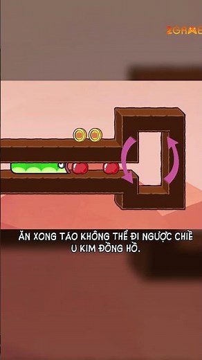 Sâu ăn táo trong không gian hẹp | Snake eating apple game | Puzzle Gameplay