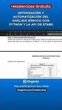 Automatización del Análisis Sísmico con la API Etabs y Python #Hingenia#analisisestructural#etabs
