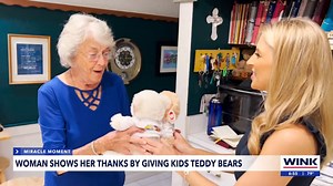 An un-bearably sweet #MiracleMoment! It's an absolute pleasure to introduce you to Ellen Sheppard who, at 90 years old, continues to give generously to help children in the hospital. | Amanda Hall WINK News