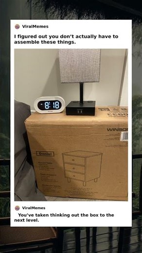 I figured out you don’t actually have to assemble these things. - Viral Memes Daily #shorts