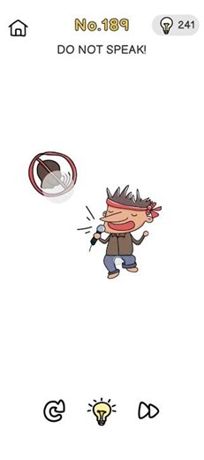 brain out level 189 and DO Not speak?