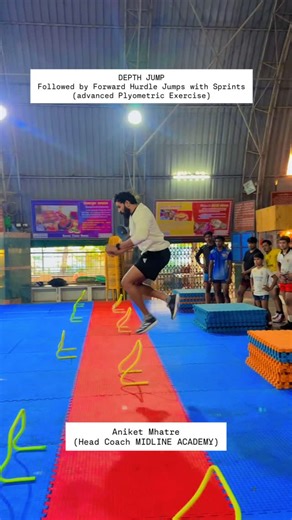 MIDLINE ACADEMY on Instagram: "The depth jump is an advanced plyometric exercise designed to •increase lower body explosive power and speed, •improve Athletic Performance, •strengthen Lower body and •improves bone density. It involves stepping off a raised platform, landing softly, and immediately performing a maximal vertical Jump. In this particular Exercise we included Hurdles for forward and sideways Jumps. #deapthjump #dropjump #plyometricstraining #strenthtraining #strenghtandconditioning 