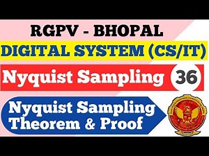 Nyquist Sampling Theorem | Proof of Nyquist Sampling Theorem | Digital System