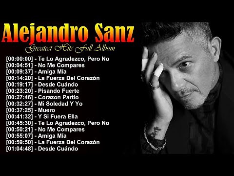 Alejandro Sanz top 20 músicas, Corazón Partío, Mi Soledad y Yo greatest hits full album completo