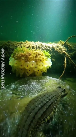 POV Baby Crocodile🐊 Micro‑Cam Swamp Fight #shorts