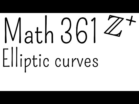 Elliptic curves | Math 361