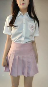 Watch Pink Plaid High Waist Pleated Skirt A-Line Mini Skirt on Amazon Live