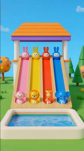 Learn Numbers with Animals | Numbers Song | Nursery Rhymes & Kids Songs #shorts #animals #cartoon