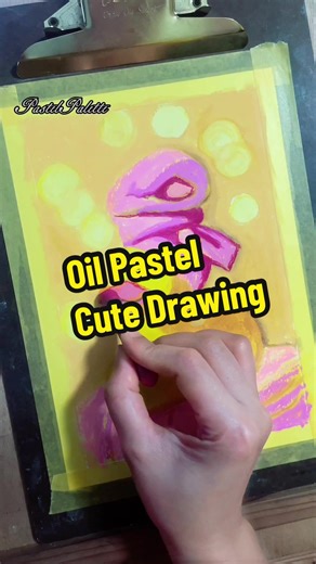 Oil Pastel Cute Drawing Tutorial for Beginners