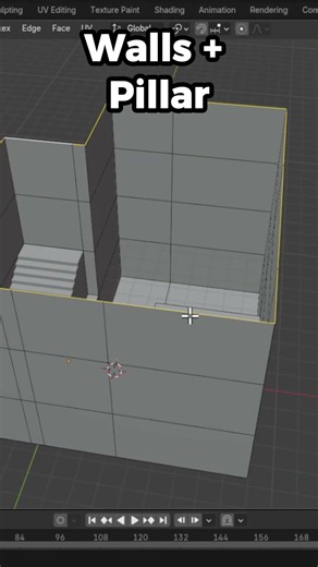 Making A Cozy Staircase Poolroom With Blender (Timelapse) #shorts #blender #poolrooms