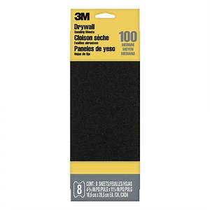 3M Drywall Sanding Sheets 4 3/16 in. x 11 1/4 in. 100 grit, Medium (8-Pack) 9092P-8