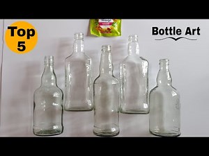Glass Bottle Art | Top 5 Best Bottle Decoration Ideas | DIY Glass Bottles