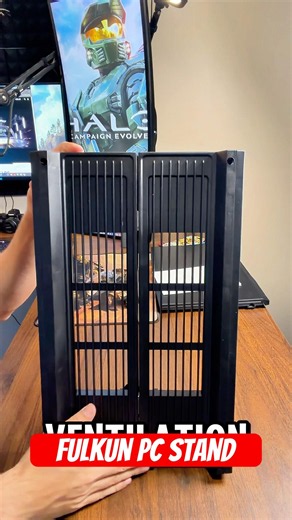 This mobile pc stand makes a small change, but at least it’s better ventilation!
